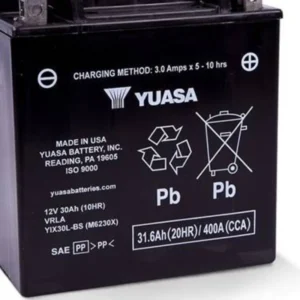 Yuasa YIX30L-BS 12V 30Ah 400A High Performance AGM Motosiklet Aküsü