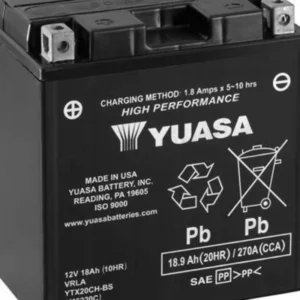 Yuasa YTX20CH-BS 12V 18Ah 270A Yüksek Performans AGM Motosiklet Aküsü